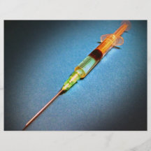 Suspicious syringe custom flyer