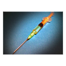 Suspicious syringe invites