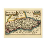 Sussex County Map, England postcards