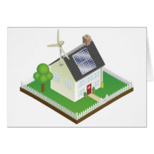 Sustainable renewable energy house card