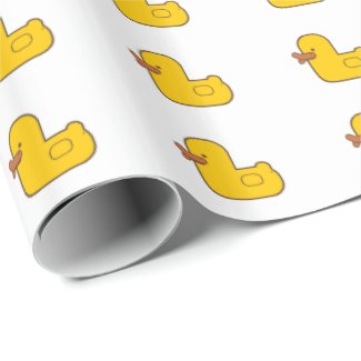 Rubber Duck Glossy Wrapping Paper, 30 in x 6 ft Wrapping Paper