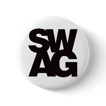 Swag - Black Pinback Button