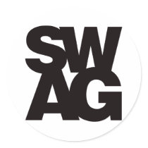 Swag - Black Round Sticker