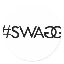 SWAGG, #SWAGG ROUND STICKER