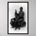 Swahili Women Fixing Hair 1902 Poster