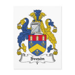 Swain Family Crest postcards