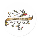 Swallow and Scroll with Accordion stickers
