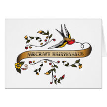 Swallow and Scroll with Aircraft Maintenance Cards