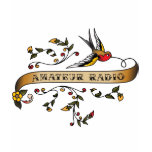 Swallow and Scroll with Amateur Radio t-shirts