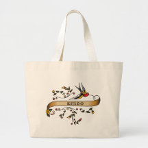 Swallow and Scroll with Kendo Tote Bags