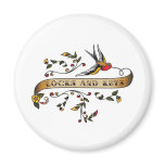 Swallow and Scroll with Locks and Keys magnets