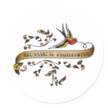 Swallow and Scroll with Mechanical Engineering stickers