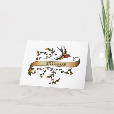 Scroll Cards on Www Zazzle Swallow And Scroll With Tattoos Greeting Cards Zazzle Co Uk
