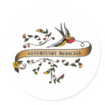 Swallow and Scroll with Veterinary Medicine stickers