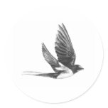 Swallow in flight stickers