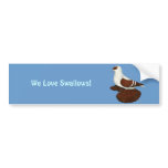 Swallow:  Red Fullhead Bumper Sticker