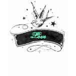 Swallow Tattoo Banner "Love" T Shirt