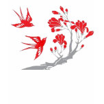 Swallows and Flowers T Shirt