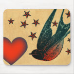 Swallows and Stars Mousepad