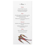 Swallows Spring Flowers Wedding Menu Card invitations