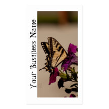 Swallowtail in the Petunias Business Card Templates