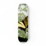 Swallowtail on White Hydrangea skateboards