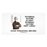 Swami Vivekananda External Nature Internal Nature Customized Photo Card