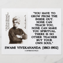 Swami Vivekananda Grow From Inside Out Own Teacher Custom Flyer