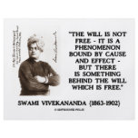 Swami Vivekananda Will Is Not Free Cause Effect flyers