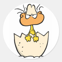 Swamp Baby Duck Grumpy Sticker