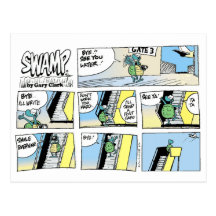 Swamp Turtle Bon Voyage Post Card