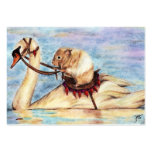 Swan Back Riding (Hamster) ACEO Art Trading Cards Business Cards