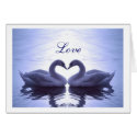 Swan Heart Moire in blue cards