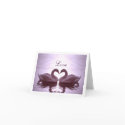 Swan Heart Moire in lilac cards