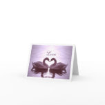Swan Heart Moire in lilac cards