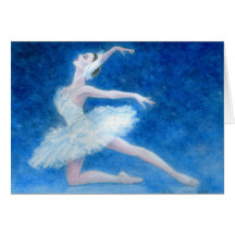 Swan Lake Ballet Greeting Card