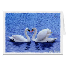 swan love card