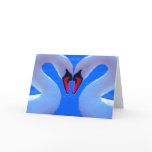 Swan Love, Romantic Heart Shaped Necks Greeting Card