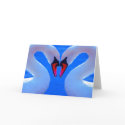 Swan Love, Romantic Heart Shaped Necks cards