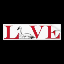Swan Lover Bumpersticker bumper stickers
