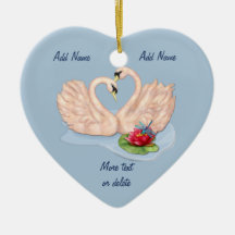 Swan Pair - Customise Christmas Ornament