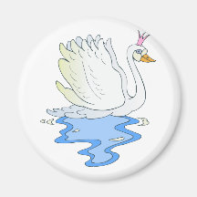 Swan Princess Fridge Magnet