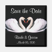 Swan Save the Date magnets