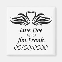 Swan Save the Date Wedding Magnet