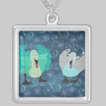 Swanky Swan Blue Necklace necklaces