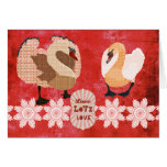 Swanky Swans Love  Valentine Greeting Cards