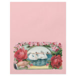 Swans and Roses Vintage Art Flyer
