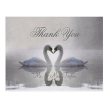 Swans in Love ~ Postcard / Invitations
