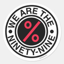 SwansonWork "We Are The 99" Round Stickers