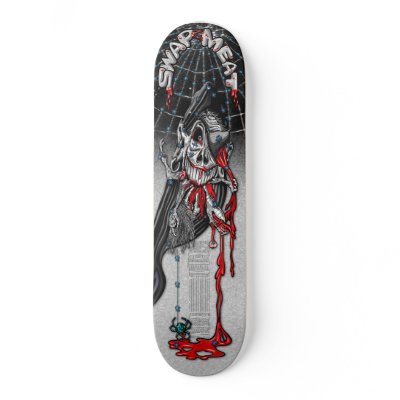 SWAP><MEAT SKATE BOARD DECK by SKIDIIIIIROW